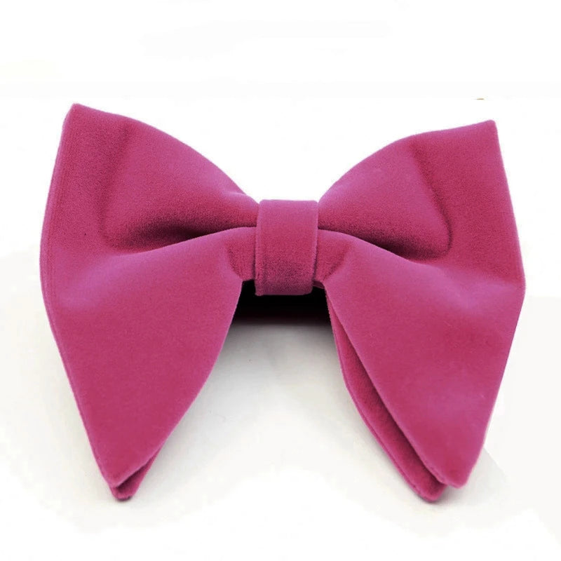 Fashion Velvet Big Bowties Flannelette Large Size Bow Ties For Men Formal Dress Handkerchief Wedding Party Tuxedo Groom Bow Knot