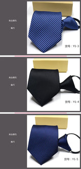 Mens Ties Casual Zipper Neck Ties Professional Formal Shirt Convenient Lazy Zip Tie Striped Business Arrow Ties