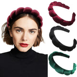Retro Hair Hoops Wide Velvet Twist Sponge Headband Bezels Hairbands for Women Girl Wavy Braided Headbands Hair Accessories