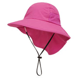 Spring Summer Baby Hat Beach Sun Protection Neck Kids Bucket Hats for Girls Boys Adjustable Children Cap Baby Accessories 6M-6Y