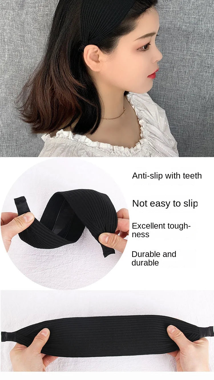 Black Wide-brimmed Headband  Toothed Non-slip  Hair Band  White Hair  Sports  Makeup  Headbands for Women  Diademas  Hairband