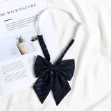 Korean style elegant Ties for men gifts Top clothes accessories Wedding  Black Gray Striped JK Ladies Collar Slim Neck Bow tie