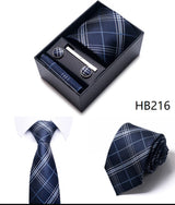 Tie For Men Brand New Style Wedding Gift Tie Pocket Squares Set Necktie Box Men Black Suit Accessories