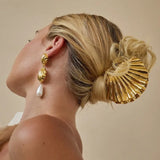 Metal Irregular Texture Shell Shape Hair Claw Clips for Women Girls Hairclip Ponytail Hair Pins Fashion Jewelry Hair Accessories
