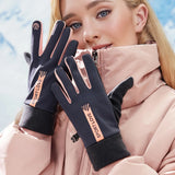 1Pair Winter Waterproof Windproof Non-slip Touch Screen Warm Gloves, For Outdoor Cycling, Driving, Skiing