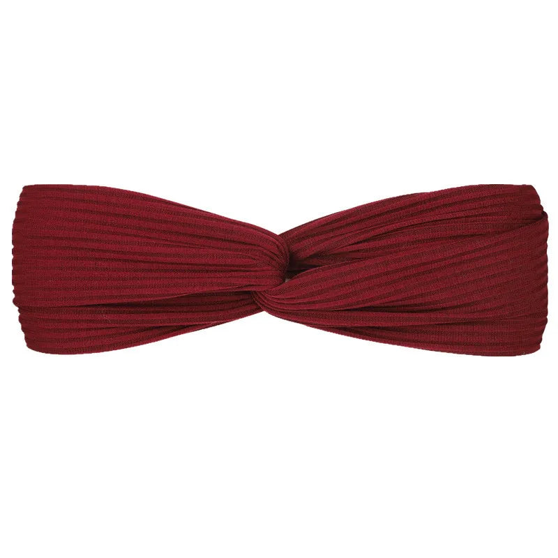Headbands For Women Girls Top Knot Stretchy Headband Boho Twisted Criss Cross Hair Bands Knitted Cotton Turban Hair Accessories