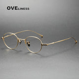 Pure Titanium Glasses Frame Men Women Vintage Round Brand Design Eyeglasses Frames New Titan Eyewear High Quality Spectacles