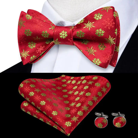 Dropshipping Jacquard Silk Mens Self Bow Tie Hanky Cufflinks Set Male Butterfly Knot Bowtie Wholesale for Male Wedding Business