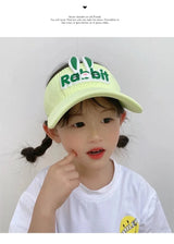 2023 New Kids Sun Hats Children Summer Visors Cute Rabbit Wings Bunny Hat Summer Hat for Kids Boys Girls Hats 3-12years Old