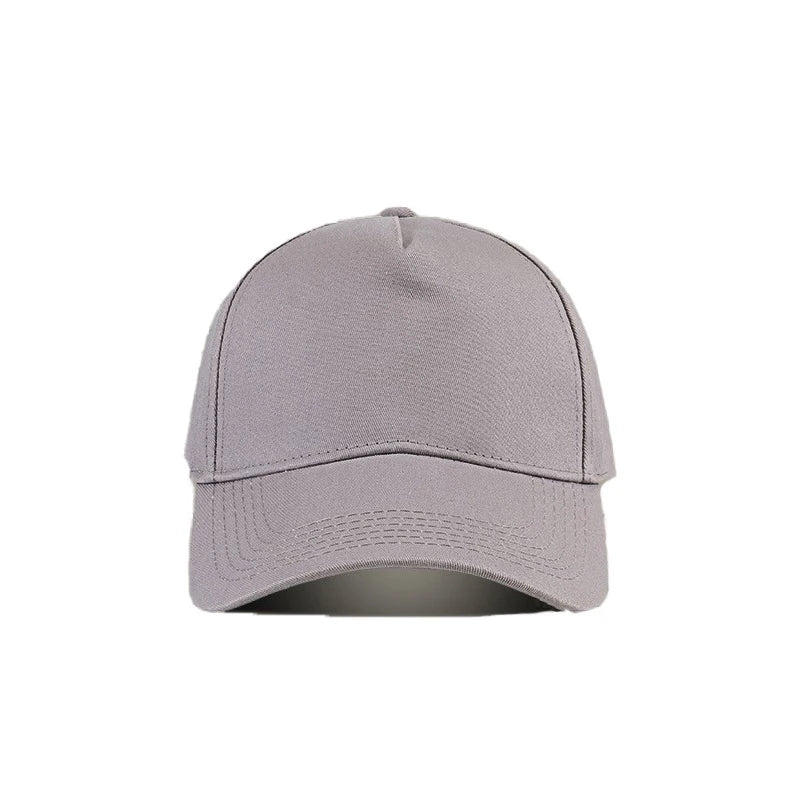 Wholesale 5-Panel Solid Color Embroidery Baseball Cap Custom Logo Snapback Cap Outdoor Curved Roof Dome Sunscreen Sports Cap