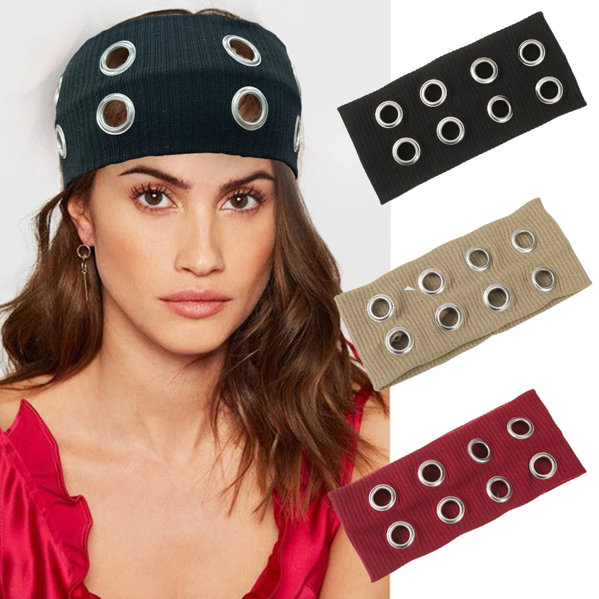 Women Fashion Hairbands Headbands Black Red Elastic Bandage Design New Simple Hair Band Ladies Wash Face Dating Hair Accessories