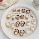 Hair Accessories Girls Bands Bandeau Cheveux Scrunchies Elastic Fille Korean Haarband Rubber Brown Children Gomas Gift Kids