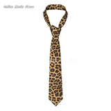 Leopard Men Neckties Silk Polyester 8 cm Narrow Tiger King Neck Tie for Men Suits Accessories Wedding Party Cosplay