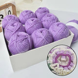 10Pcs Soft Crochet Yarn Sweater Scarf Crochet Threads Hand Knitting 4-ply Solid colour Multicolor DIY Clothing Accessories