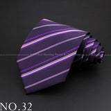 New Design Wedding Men Tie Purple Solid Striped Paisley Flower Neckties Men Business Dropshipping Groom Collar Accessories Gift