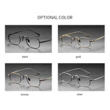 Vintage Small Square Oval 6.5g Ultra-Light Pure Titanium frame ，KJ45|Thin Frame of Golden Wire|For Men and Women