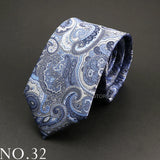 New Design Wedding Men Tie Grey Brown Green Paisley Flower Neckties Men Business Dropshipping Groom Collar Accessories Gift