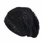 Women Men Sleeping Hat Baggy Beanie Satin Lined Night Unisex Sleep Cap Hair Care Bonnet Hair Loss Nightcap Pullover Hat Headwear