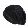 Women Men Sleeping Hat Baggy Beanie Satin Lined Night Unisex Sleep Cap Hair Care Bonnet Hair Loss Nightcap Pullover Hat Headwear