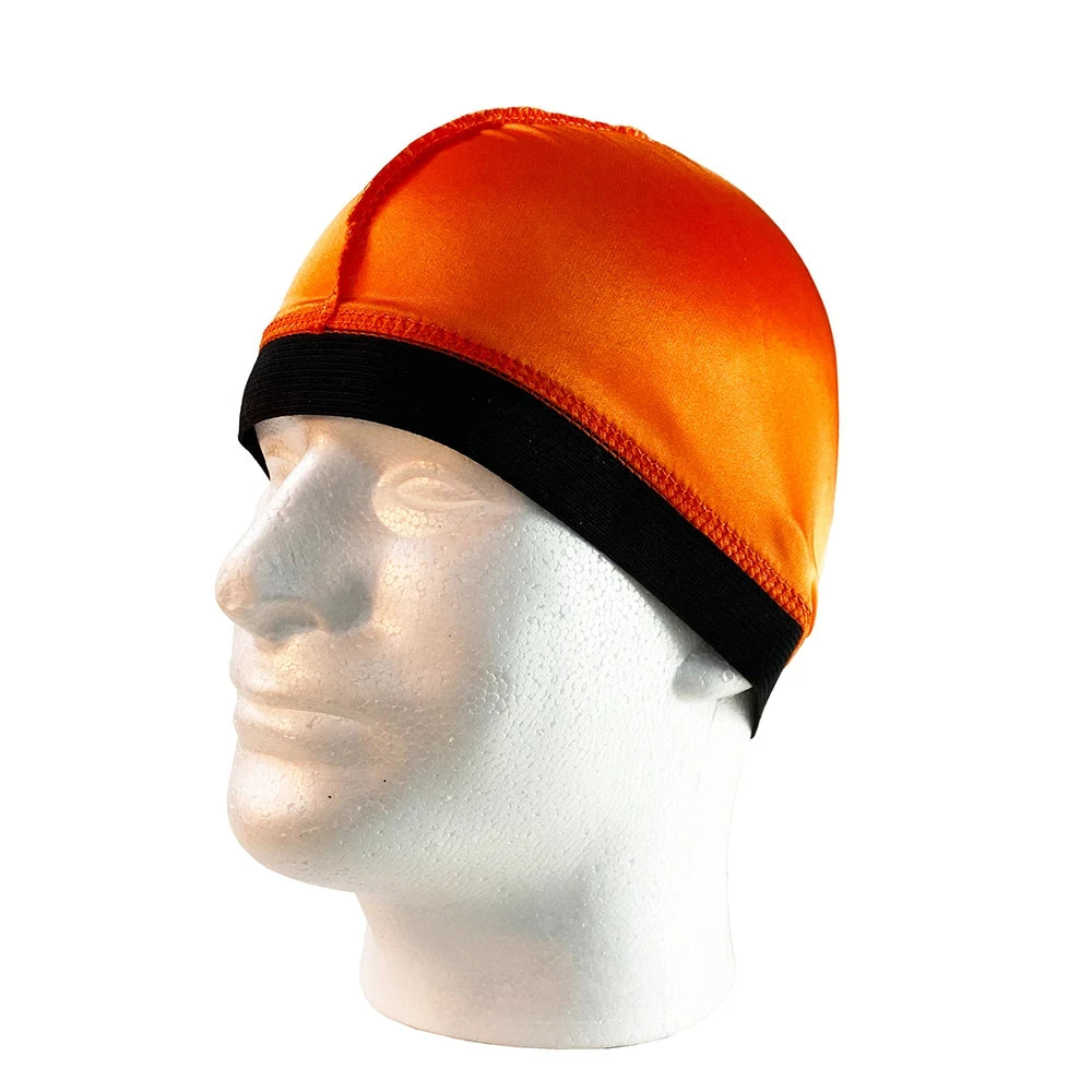 New Unisex Silky Dome Cap For Men Elastic Band Silky Durag Bandanas Bottom Wig Cap Spandex Cooling Cap Silk Based Beanie Bonnet