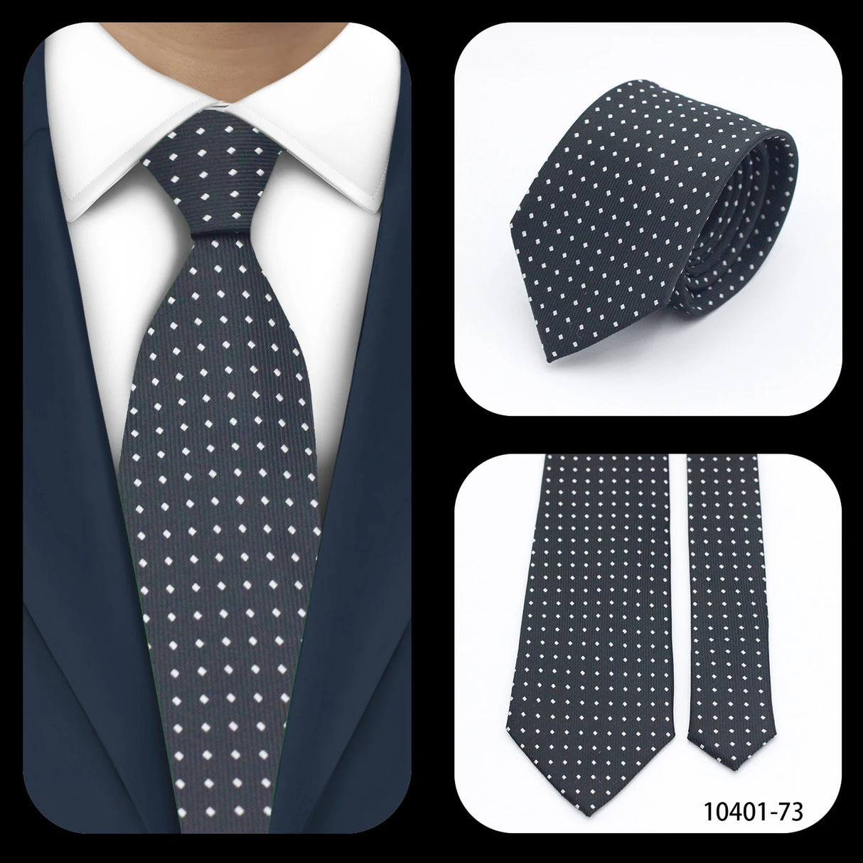 LYL 7CM Luxury Jacquard Red Dots Business Necktie Western Accessories Wedding Guest Gift Bolus Tie Items