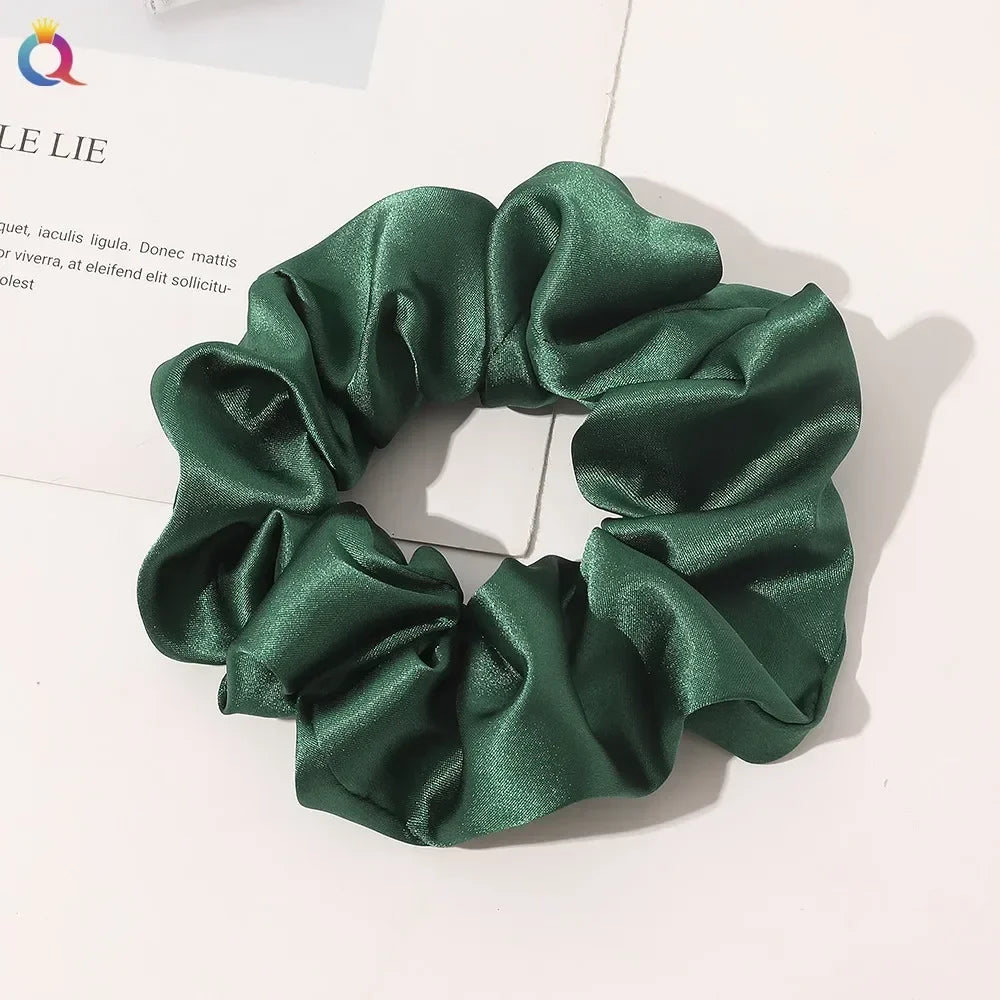 Silk Hair Scrunchies Elastic Hair Bands Not Hurt Hair Women Elegant Headwear Hair Ties Ponytail Holder Hair Rope Rubber Bands