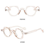 Round Square Frame Blue Light Blocking Glasses Japanese Style Unisex Non-Prescription Glasses Eyeglasses Frame