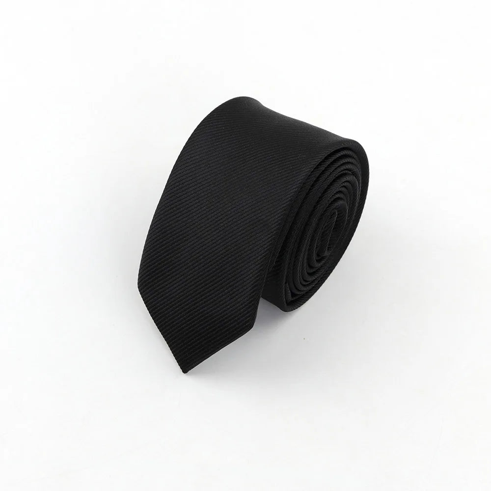 Men Solid Classic Ties Formal Striped Business 6cm Slim Necktie for Wedding Tie Skinny Groom Cravat