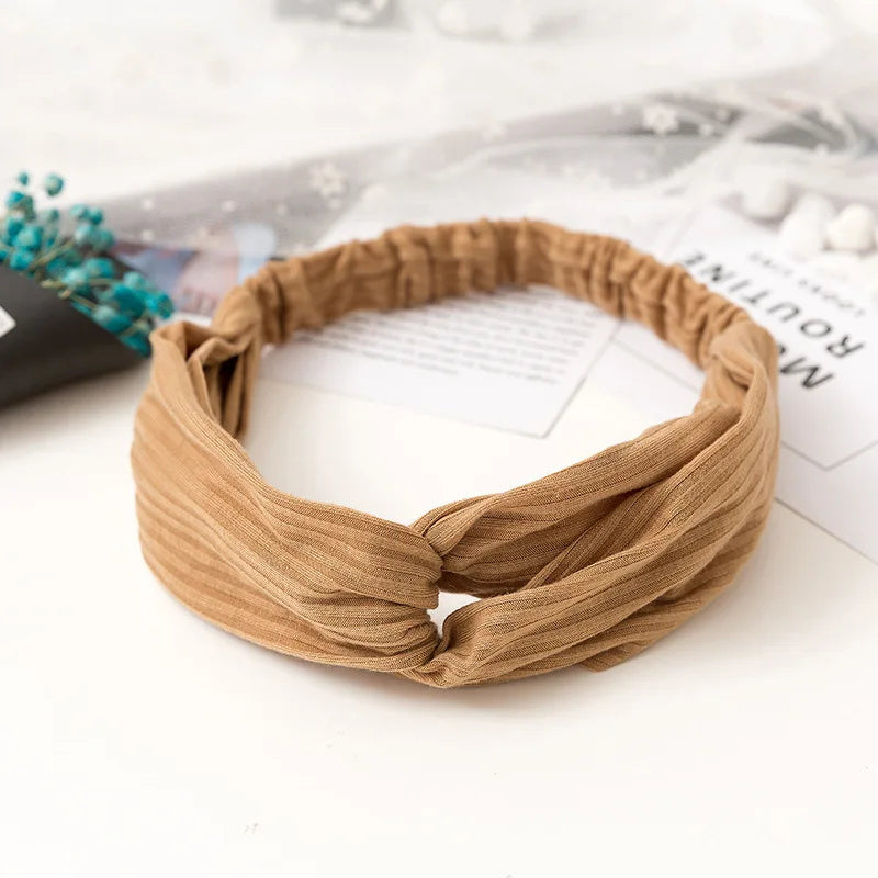 2024 New Design Fashion Women Summer Style Headbands Bohemian Girl Cross Turban Bandage Bandanas Hairbands Hair Accessories