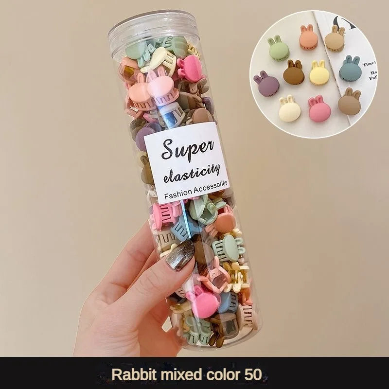 Colorful Candy Clasp Clip Mini Small Princess Head Broken Hair Clip Summer Forehead Bangs Side Clip Broken Hair Headpiece.