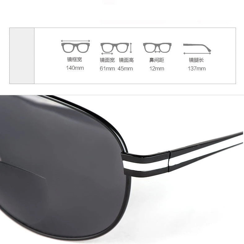 Double Lens Sunglasses and Reading Glasses Dual Function Glasses Metal Eyeglass Frame Sunglasses