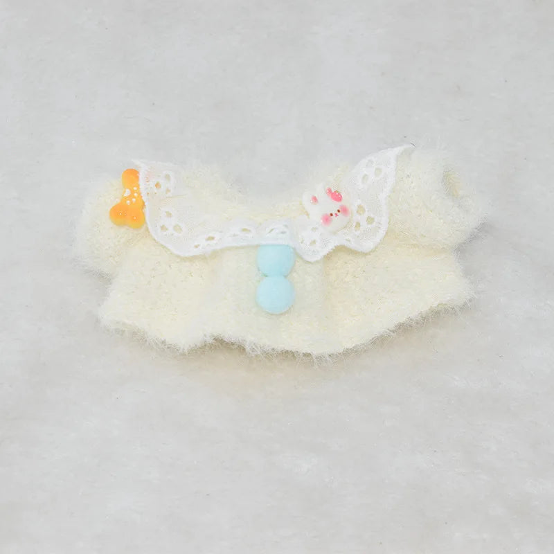 Mini Doll Clothes Winter Clothes Set One-piece Sweater Hat Scarf Clothing Gift Labubu Outfit Accessories For 17cm Labubu V1 V2