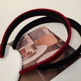 2pc European and American Red Black Velvet Headband Women Girls Hair Bands Elegant Hairband for Holiday Party Hair Accessories