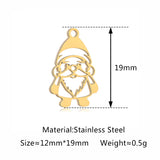 5Pcs Xmas Tree/Candy Cane/Snowman/Santa Claus Charm Stainless Steel Boots Christmas Pendant DIY Necklace Bracelet Jewelry Making