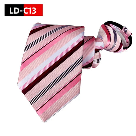 Zipper Tie Men Bridegroom Wedding Necktie Lazy Pre-tied Ties Striped 8cm Hot Sell Style Zipper Necktie For Men Women Wholesale