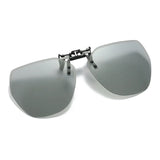 Oversized Polarized Clip-on Sunglasses Men Frameless Filter UV400 Protection Polygon Eyewear Clip Lens Sun Glasses