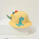Cartoon Dinosaur Baby Fisherman Caps Korean Spring Summer Kids Outdoor Sun Hats For Boy Girl Casual Cute Kids Bucket Hats