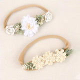 Baby Headband Flowers For Girls Cute Elastic Floral Hair Bands Newborn Toddler Headwear Nylon Headbands Kids Hair Accessories