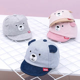 Baby Bear Baseball Cap New Spring Summer Cute Cartoon Solid Sunhat Boys Girls Cotton Snapback Caps Kid Hip Hop Fishing Hat 3-12M