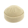 Unisex Autumn Warm Cap New Fashion Men's Beanie Winter Knit Hat Boy Skullcap Sailor Cap Cuffs Retro Navy Short Hat Solid Color
