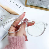 Transparent Anti-blue Light Glasses Oval Frame Computer Glasses Women Men Eyewear Blocking Glasses Optical Spectacle Eyeglases