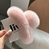 Muweordy New Oversized Faux Fur Big Crab Hair Clip for Girls Rabbit Hair Claw Clips Cute Plush Ponytail Women's Hair Barrettes