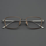 Xbora Men's Ultra-Light Pure Titanium Glasses Frame Business Square Flexible Optical Women's Prescription Eyelasses 1908