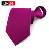 Solid Colors Necktie Zipper Tie 8cm Ties Business for Man Gravatas Handkerchief Bowtie Mens Wedding Shirt Accessories