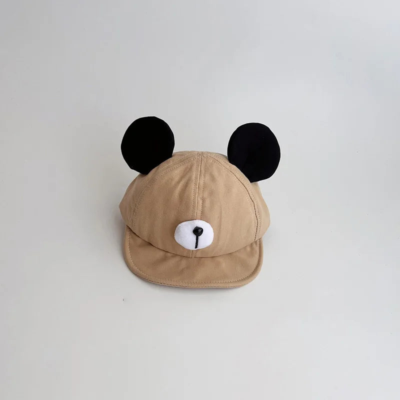 Cute Bear Ear Baby Hat Kids Boy Girl Soft Cotton Peaked Bonnet Caps Children Cartoon Casual Sun Visor Hats