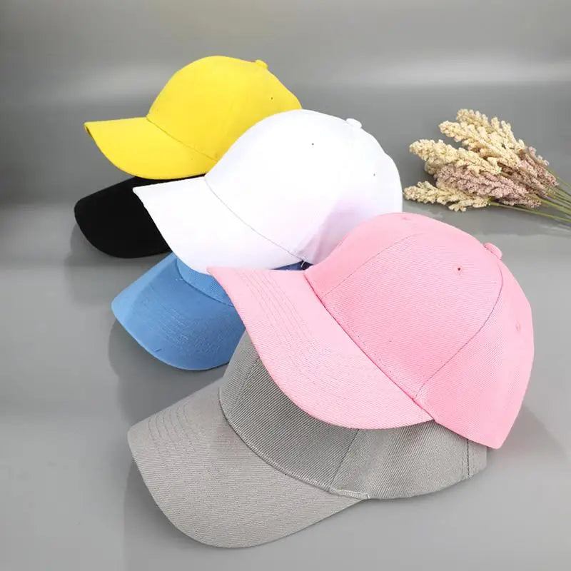Fashion Candy Color Kids Baseball Cap Sun Protection Boy Girls Hat Adjustable Travel Children Baseball Cap Baby Summer Sun Hat