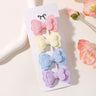 4Pcs/set Butterfly Hair Clip Set for Girls Double Layered Bow Cute Bangs Hair Pin Cotton Safe Kids Baby Hair Accessories Set