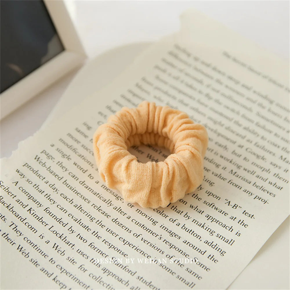 Classic Large Stretch Thick Hair Ties Women Girls Seamless Cloth Elastics Ponytail Holders Knit Hair Scrunchies For Thick Hair