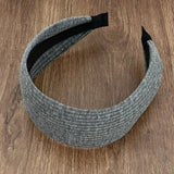 Women Very Wide Ribbed Knit Hairbands Tooth Headbands Non-slip For Washing Sports Simple Solid Color High Crown Headwrap 7cm