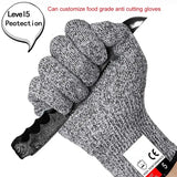 A Pair Anti Cut Proof Gloves Hot Sale Grey Black Anti Cut Level 5 Safety Work Gloves Glass Cutting Safety Protection